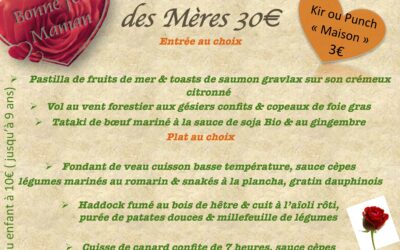 L’auberge de Beauzelle à Toulouse Blagnac dimanche 26 MAI Fête des mères